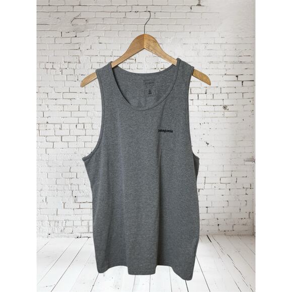 Patagonia Gray Tank Top with Blue and Orange Accents - Picture 2 of 7